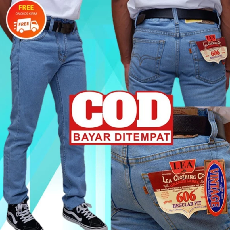 Promo Jeans LEA Original Bonus Ikat Pinggang Kulit-ax logo